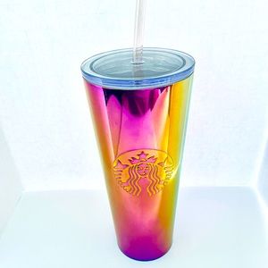 NEW Starbucks Rainbow Iridescent Metallic Tumbler